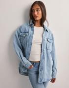 Vero Moda - Blå - Vmnaya Oversized Denim Shirt Mix No