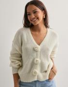 Pieces - Vit - Pcfatima Ls Knit Cardigan D2D Fsy B