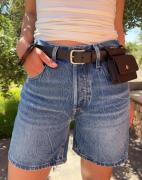 Levi's - Blå - 501 Mid Thigh Short Lunar Blac