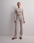 Only - Beige - Onljenna Life Mw Flare Pants Cc Knt