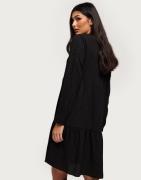 JDY - Svart - Jdypiper L/S Foil Shirt Dress Wvn