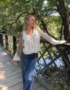 Nelly - Vit - Lace Insert Blouse