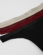 Calvin Klein Underwear - Röd - Thong 3PK