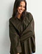 Pieces - Brun - Pcjenna Ls Long Os Shirt Wvn D2D