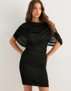 Neo Noir - Svart - Mottuna Drapy Mesh Dress