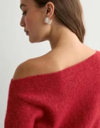 Nelly - Röd - Wide Neck Knit Sweater