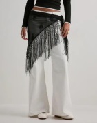 Nelly - Svart - Overlayer Fringe Skirt