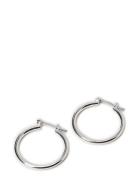 Pilgrim Layla Recycled Medium Hoop Earrings Silver