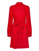 Slfmadina Ls Short Dress B Kort Klänning Red Selected Femme