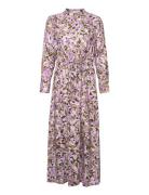 Slfkatrin Ls Ankle Dress B Maxiklänning Festklänning Purple Selected F...