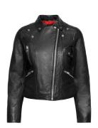 Kaley Leather Biker Läderjacka Skinnjacka Black Jofama