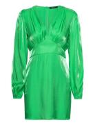 Puff Sleeve Mini Dress Kort Klänning Green Gina Tricot