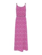 Onlnova Lux Strap Maxi Dress Aop Ptm Maxiklänning Festklänning Pink ON...