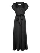 Crloretta Dress - Zally Fit Maxiklänning Festklänning Black Cream