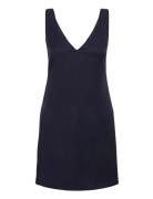 Vmmathilde Sl V-Neck Short Dress D1 Kort Klänning Blue Vero Moda