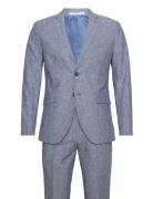 Jprriviera Linen Suit Slim Fit Sn Kostym Blue Jack & J S