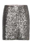Babethgz Mw Mini Skirt Kort Kjol Silver Gestuz