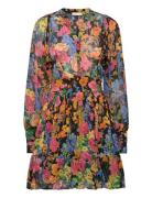 Georgette Mini Dress Kort Klänning Multi/patterned By Ti Mo