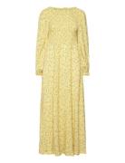 Light Jacquard Maxi Dress Maxiklänning Festklänning Yellow ROTATE Birg...