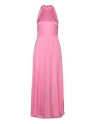 Slfregina Halterneck Ankle Dress B Maxiklänning Festklänning Pink Sele...