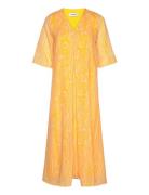 Dontemd Long Print Dress Maxiklänning Festklänning Orange Modström
