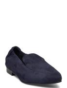 Biatracey Loafer Suede Loafers Låga Skor Navy Bianco