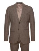Slhslim-Adrian Suit B Kostym Brown Selected Homme
