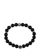 Beads Bracelet 8Mm Armband Smycken Black Edd.