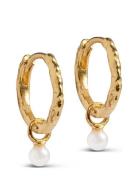 Enamel Copenhagen Belle Pearl Hoops Guld