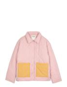 Color Block Padded Over Jacket Fodrad Jacka Pink Bobo Choses