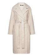 Gina Tricot Long Belted Coat Beige