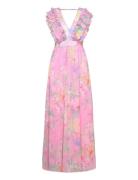 Everlycras Dress Maxiklänning Festklänning Pink Cras