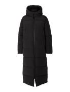 Slfjanina Long Puffer Coat Fodrad Rock Black Selected Femme