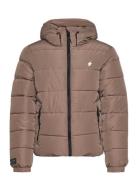 Superdry Hooded Sports Puffr Jacket Beige