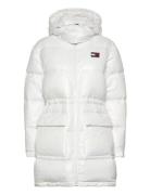 Tjw Midi Alaska Puffer Fodrad Rock White Tommy Jeans