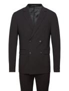 Plain Db Mens Suit - Normal Lenght Kostym Black Lindbergh