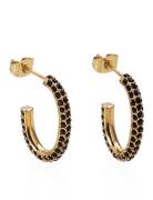Harper Earring Black/Silver Accessories Jewellery Earrings Hoops Black...
