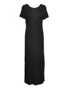 Frida Viscose Jersey Dress Maxiklänning Festklänning Black Marville Ro...