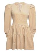 Isabella Corduroy Dress Kort Klänning Beige Creative Collective