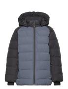 Color Kids Ski Jacket - Quilt -Contrast Blå