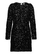 Selected Femme Slfcolyn Ls Short Sequins Dress B Svart