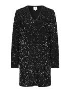 Shimmer Dress Kort Klänning Black Second Female