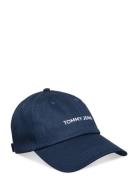 Tjw Linear Logo Cap Accessories Headwear Caps Navy Tommy Hilfiger