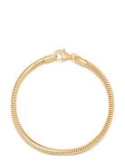 Men's Gold Round Chain Bracelet Armband Smycken Gold Nialaya