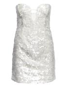 Jinxa Sequin Mini Dress Kort Klänning White Bardot