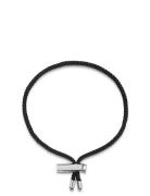 Men's Black String Bracelet With Adjustable Silver Lock Armband Smycke...