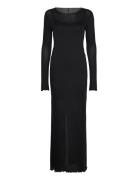 Column Dress Maxiklänning Festklänning Black Residus