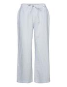 Lindex Trousers Pyjama Seersucker Blå