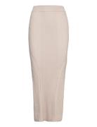 Calvin Klein Iconic Rib Maxi Skirt Beige