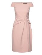 Crepe Off-The-Shoulder Dress Kort Klänning Pink Lauren Ralph Lauren